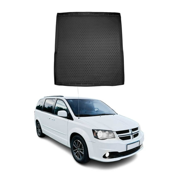 OMAC Cargo Mats Liner for Dodge Grand Caravan 2008-2020 Behind 2nd Row TPE Black