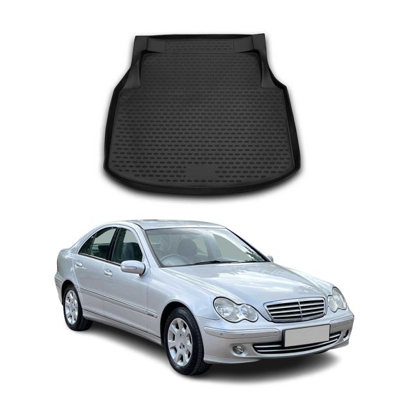 OMAC Cargo Mats Liner for Mercedes C Class W204 2010-2014 Rubber TPE Black 1Pc