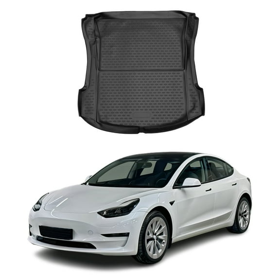 2017-2026 Tesla Model 3 Cargo Mats Liner TPE All Weather Black 1 Pcs