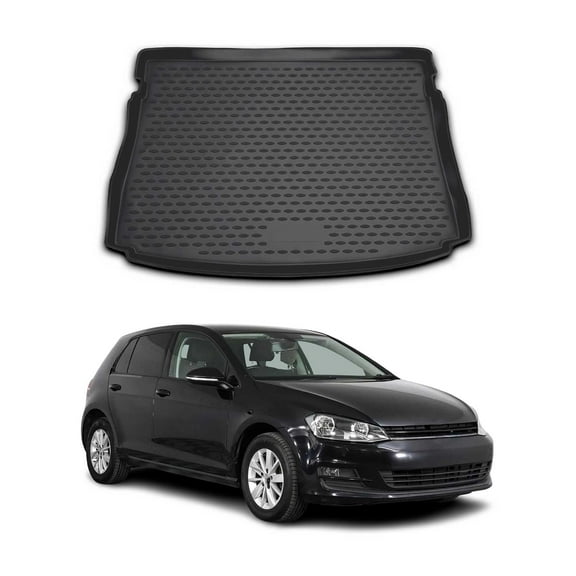 OMAC Cargo Mats Liner for VW Golf GTI MK7 2015-2021 Waterproof TPE Black