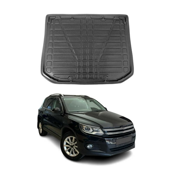 OMAC Cargo Mats Liner for VW Tiguan 2009-2017 Black All-Weather TPE