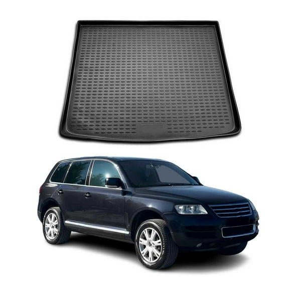 OMAC Cargo Mats Liner for VW Touareg 2004-2010 Rear Trunk Waterproof TPE Black