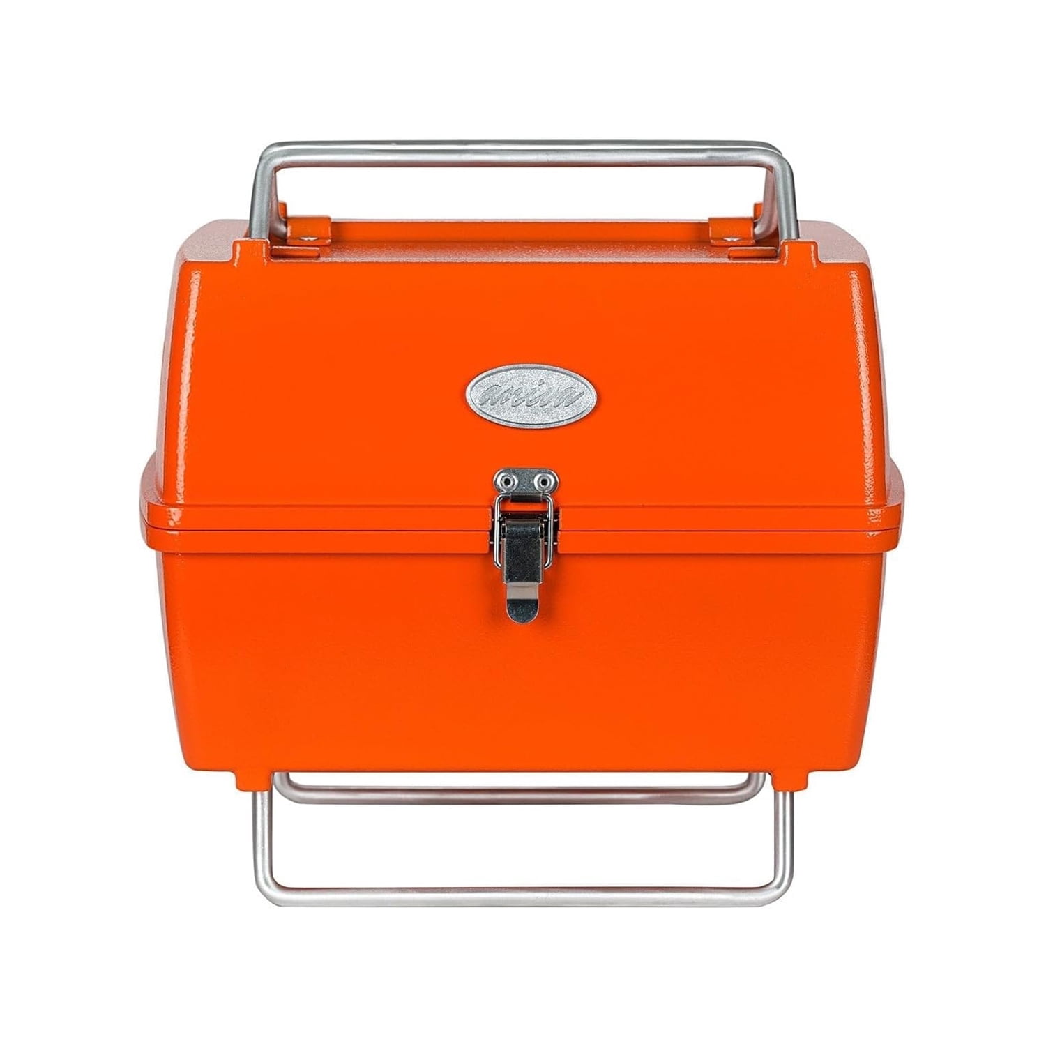 OMAC Orange Portable Charcoal BBQ Grill Outdoor Camping 13 Pcs with Durable Bag SET