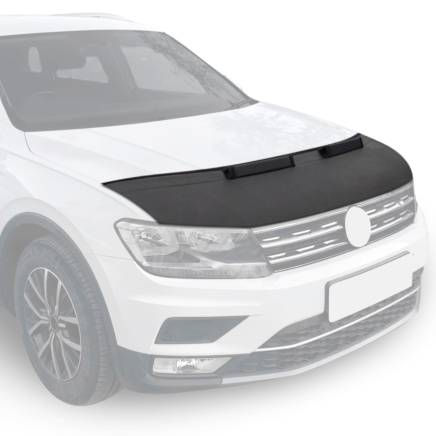 OMAC Car Bonnet Mask Hood Bra for VW Golf Mk7 2015-2021 Black 1 Pc 