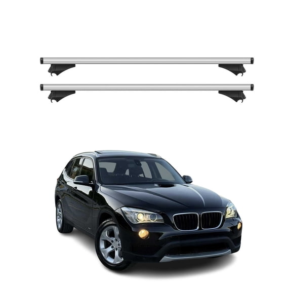 OMAC Cross Bars Roof Racks Aluminium for BMW X1 E84 2013-2015 Silver 2Pcs