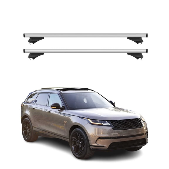 OMAC Cross Bars Roof Racks Aluminium for Land Rover Range Rover Velar 2018-2025 2 Pcs Anti-Theft for Travel Kayak Canoe Surf Ski Snowboard Camping