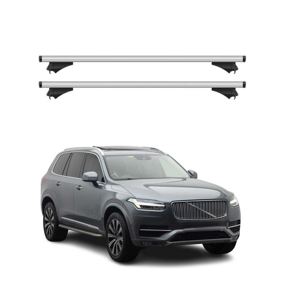 For 2016-2025 Volvo XC90 Cross Bars Roof Racks Aluminium Silver 2Pcs