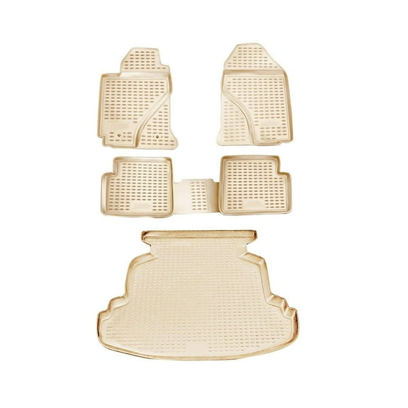 Custom Floor Mats & Cargo Liners for Toyota Corolla 2003-2008 Beige 5 Pcs