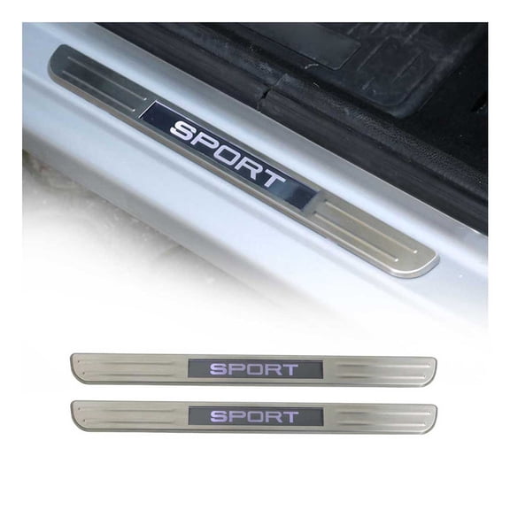 Door Sill Scuff Plate Illuminated for Mercedes E Class Brushed S.Steel 2Pcs