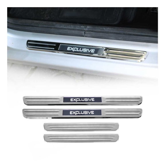 Door Sill Scuff Plate Illuminated for Mercedes E Class Exclusive S.Steel 4x
