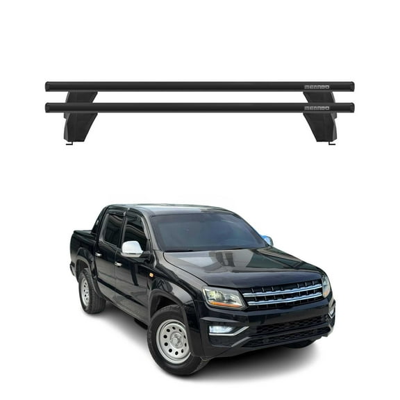 OMAC Fix Point Roof Racks Cross Bars for VW Amarok 2010-2020 Black 2 Pcs Anti-Theft for Travel Kayak Canoe Surf Ski Snowboard Camping