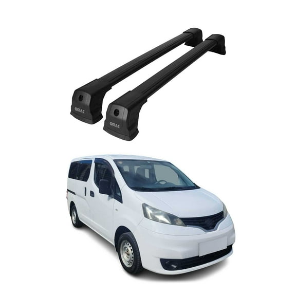 For 2015-2018 Chevrolet City Express Fix Points Roof Racks Cross Bar Black 2Pcs