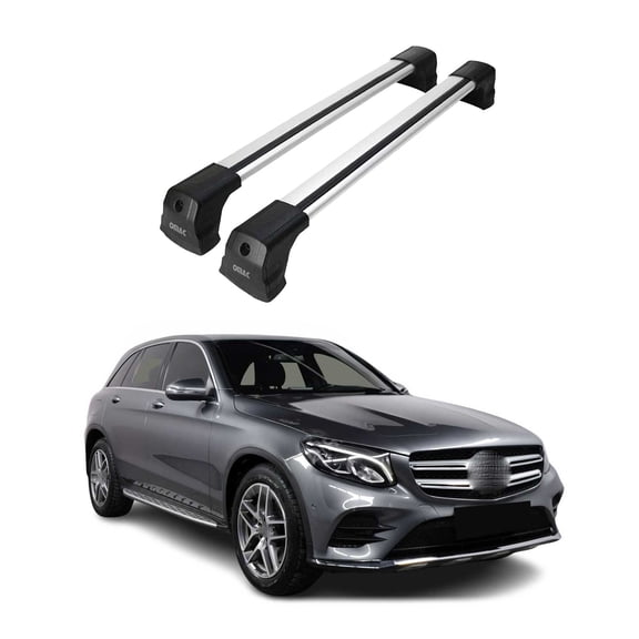 For 2016-2019 Mercedes GLC Class Fix Points Roof Racks Coupe C253 Alu Gray