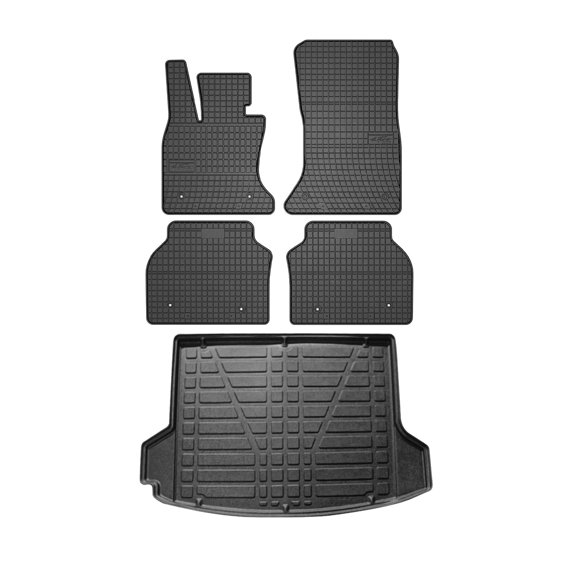 OMAC Floor Mats Cargo Liner Set for BMW 5 Series GT F07 2010-2017 All-Weather TPE