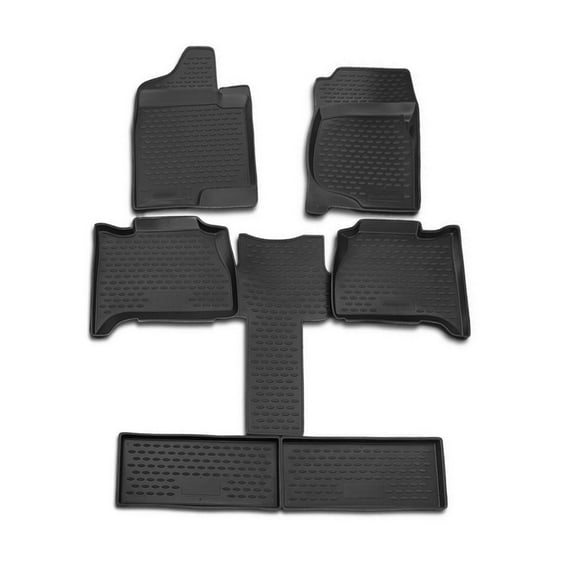 Floor Mats Liner for GMC Canyon 2004-2012 Black TPE All-Weather 6 Pcs