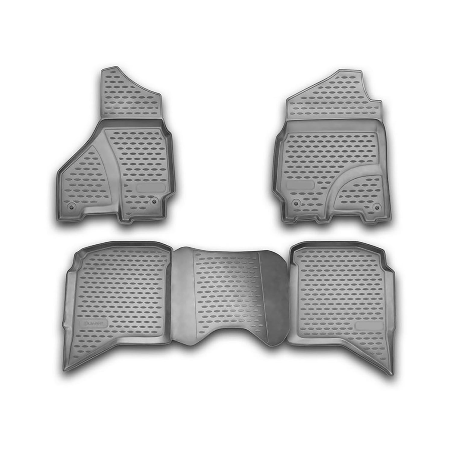 OMAC Floor Mats Fits Dodge Ram Trucks Crew Cab 20102018 Gray, Front