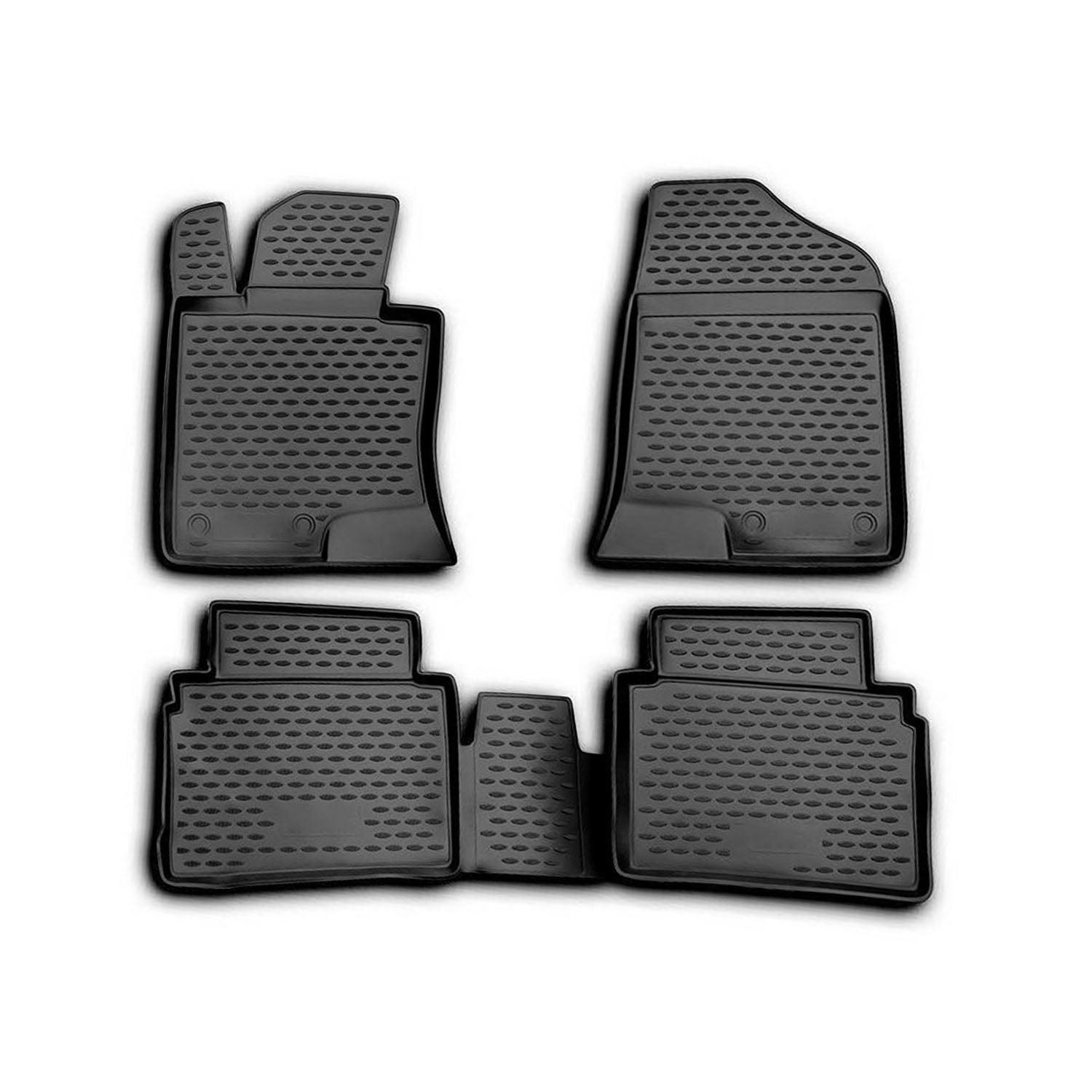 OMAC Floor Mats Liner for Hyundai Sonata 20112014 Black TPE All