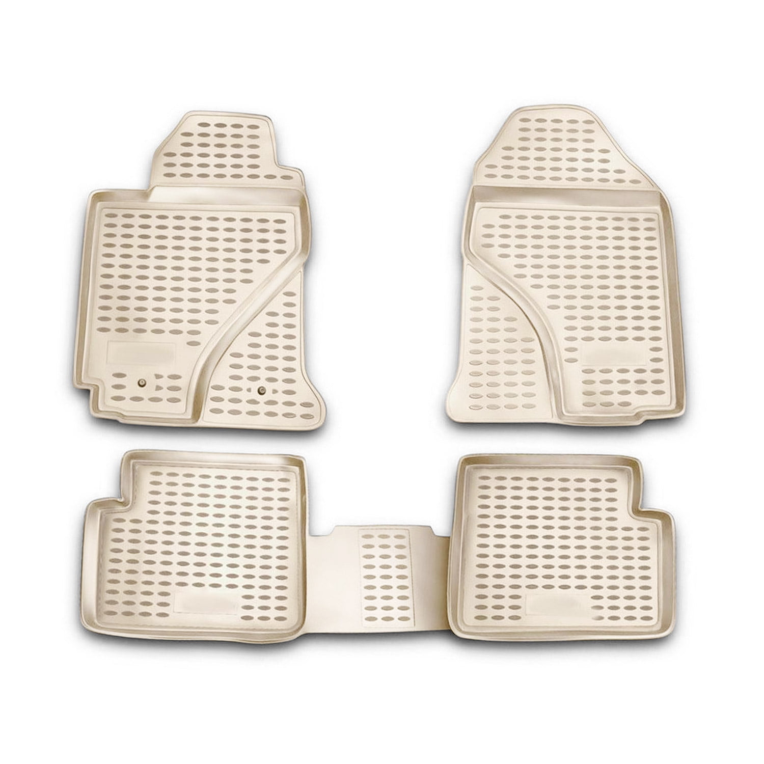 OMAC Floor Mats Liner for Toyota Corolla 20032008 Beige TPE All