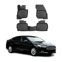OMAC Floor Mats Liner fits Ford Fusion 2013-2020 Sedan Black TPE All-Weather 4x
