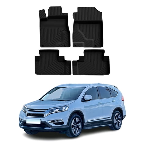 OMAC Floor Mats Liner fits Honda CR-V 2012-2016 TPE Black All-Weather 4 Pcs