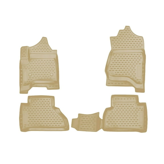 OMAC Floor Mats Liner for Chevrolet Tahoe 2015-2020 Beige TPE All-Weather 4 Pcs
