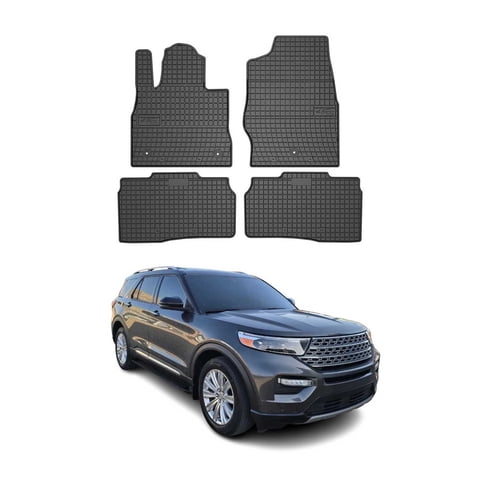 OMAC Floor Mats Liner for Ford Explorer 2020-2025 Black Rubber All-Weather 4 Pcs