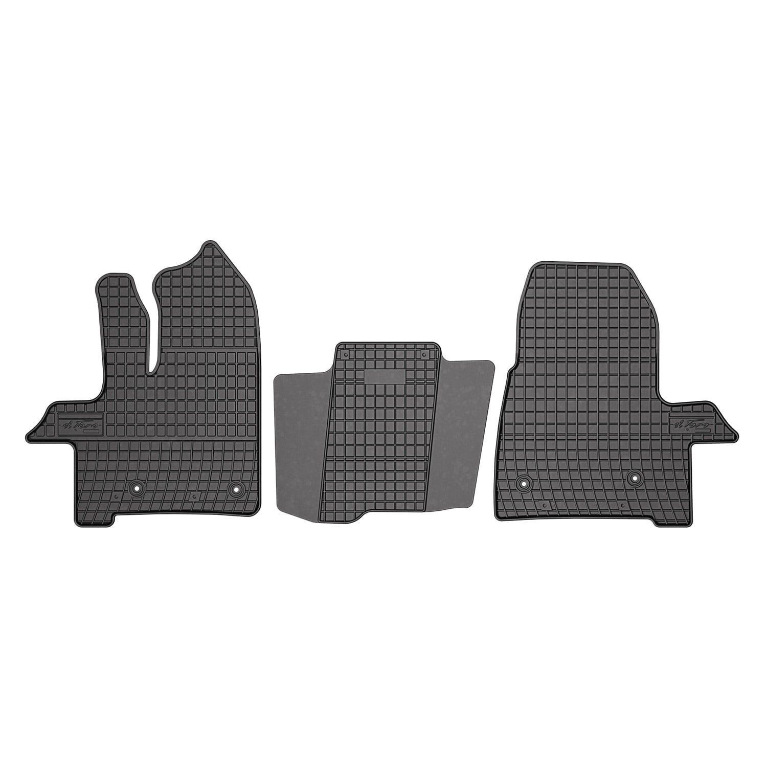 OMAC Floor Mats Liner for Ford Transit 20212024 Black Rubber All