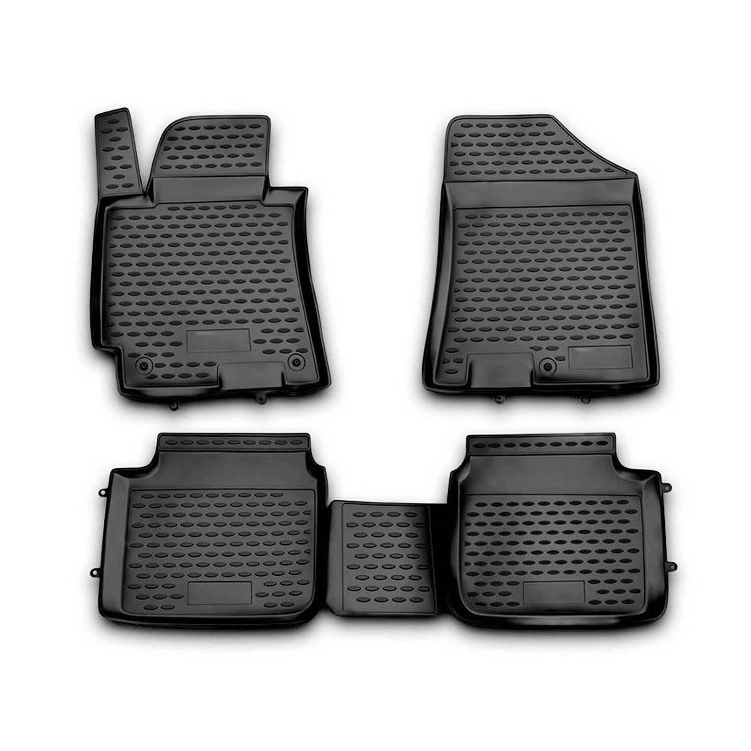 OMAC Tappetini Auto Premium In TPE 3D Per Hyundai I30 II (2011-2017), Nero, Antiscivolo, Bordi Alti, Misurati Al Laser, Facili Da Pulire