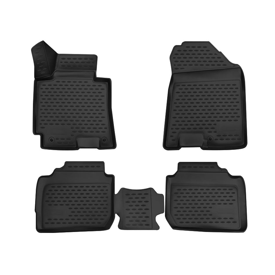 OMAC Floor Mats Liners For Toyota Corolla Sedan 2014-2019 - 4PC Black Rubber TPE All-Weather 7 thumbnail image