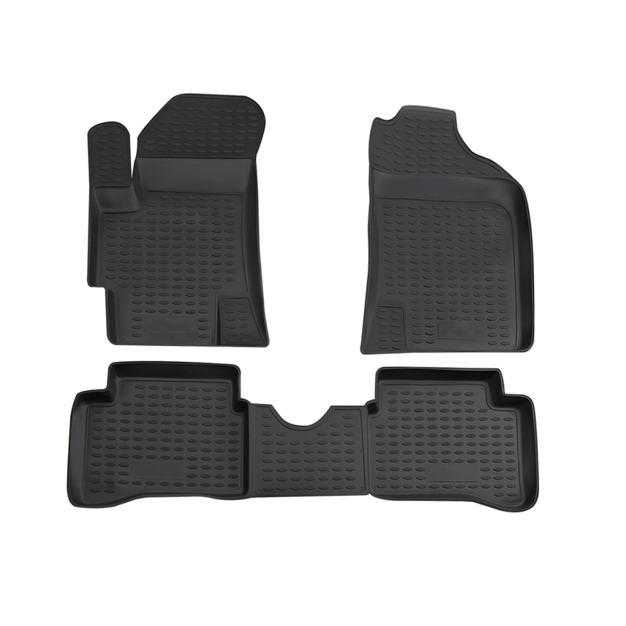 OMAC Floor Mats Liner for Kia Rio 20062011 Black TPE AllWeather 4 Pcs