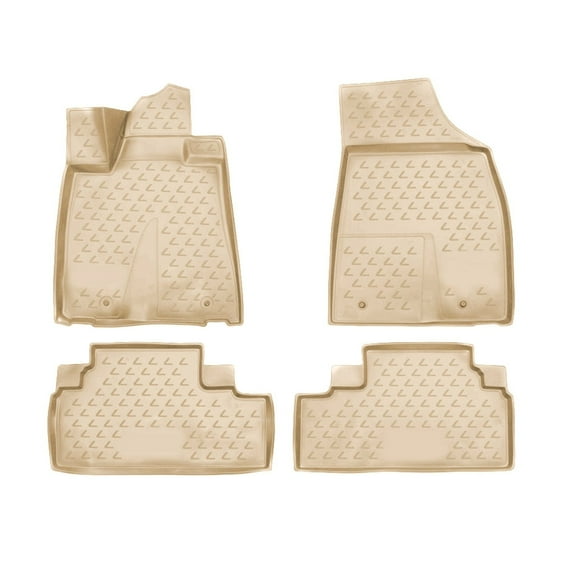 OMAC Floor Mats Liner for Lexus RX 350 2010-2012 Beige TPE All-Weather 4 Pcs