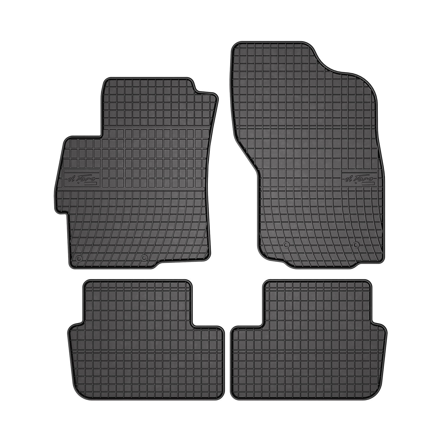 OMAC Floor Mats Liner for Mitsubishi Lancer 20082017 Black Rubber All
