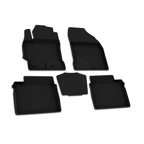 OMAC Floor Mats Liner for Toyota Corolla 2014-2019 Sedan Black TPE All-Weather