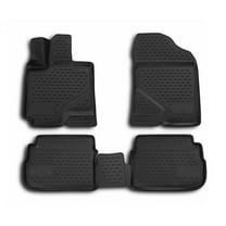 OMAC Floor Mats Liner for Toyota Matrix 2009-2013 Black TPE All-Weather 4 Pcs
