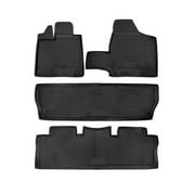 OMAC Floor Mats Liner for Toyota Sienna 2004 2005 2006 2007 2008 2009 2010, All Weather, Durable, Black