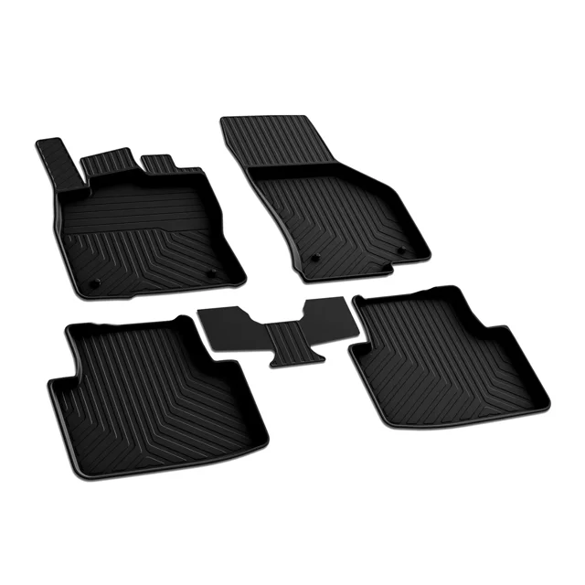 OMAC Floor Mats Liner for VW Tiguan 20182024 Black TPE AllWeather 4