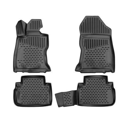 OMAC Floor Mats Liner for Subaru Forester 2019-2024 Black TPE All-Weather 4 Pcs