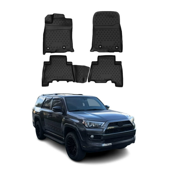 OMAC Floor Mats Liner for Toyota 4Runner 2014-2024 Black TPE All-Weather 4 Pcs