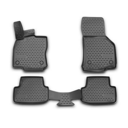 OMAC Floor Mats Liner for VW Golf GTI MK7 2015-2021 Black TPE All-Weather 4 Pcs