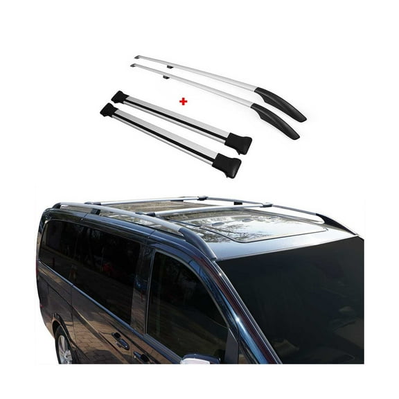 OMAC For 2015-2022 Ram Promaster City Roof Rack Rails Cross Bars Set Gray 4 Pcs