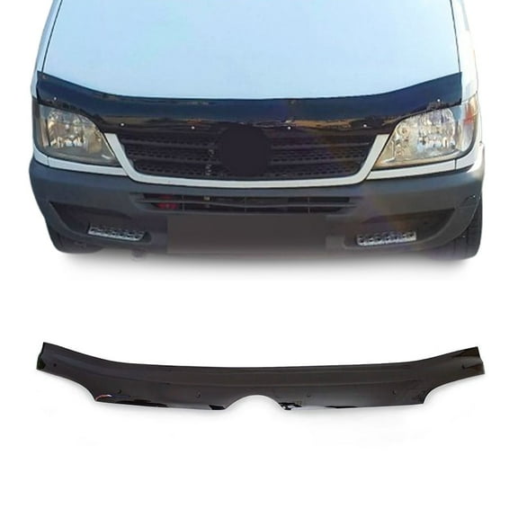 Front Bug Shield Hood Deflector Guard for Dodge Sprinter 2003-2006, Black Smoke