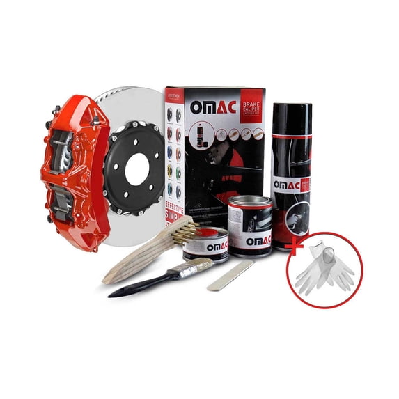 OMAC Brake Caliper Epoxy Based Car Paint Kit Texas Red Glossy High-Temp