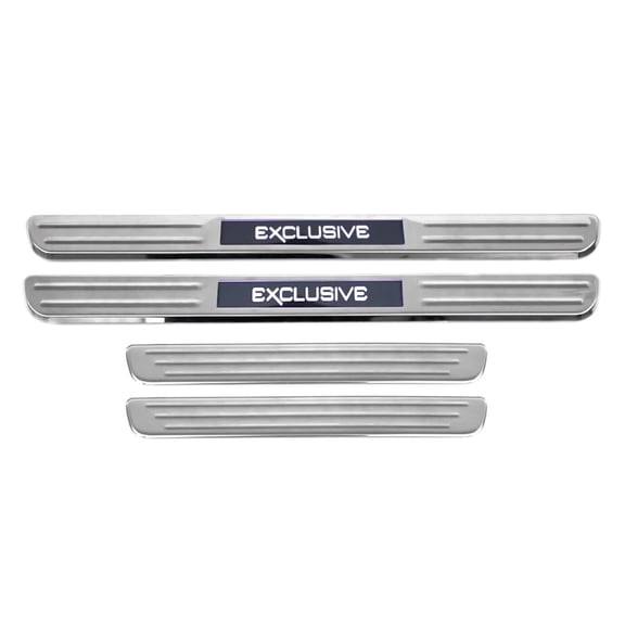OMAC Illuminated Exclusive Door Sill Cover Scuff Plate Stainless Steel 4 Pcs