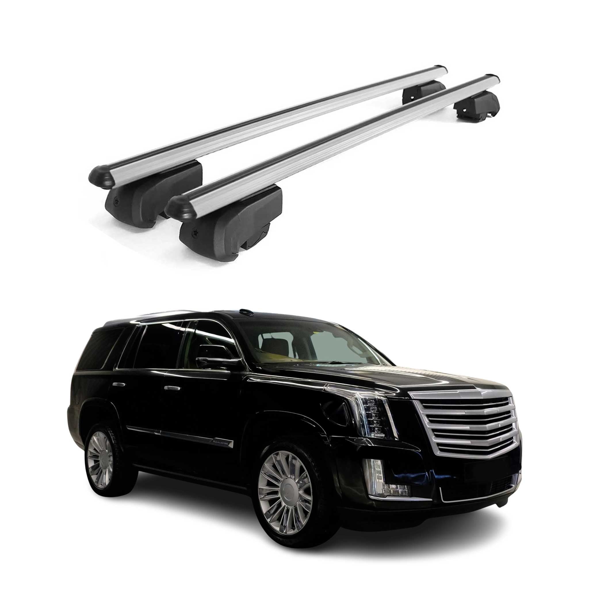 Lockable Roof Rack Cross Bars Carrier for Cadillac Escalade 2015