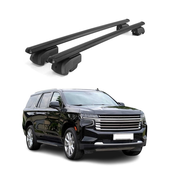 Lockable Roof Rack Cross Bars Carrier for Chevrolet Tahoe 2021-2026 Black