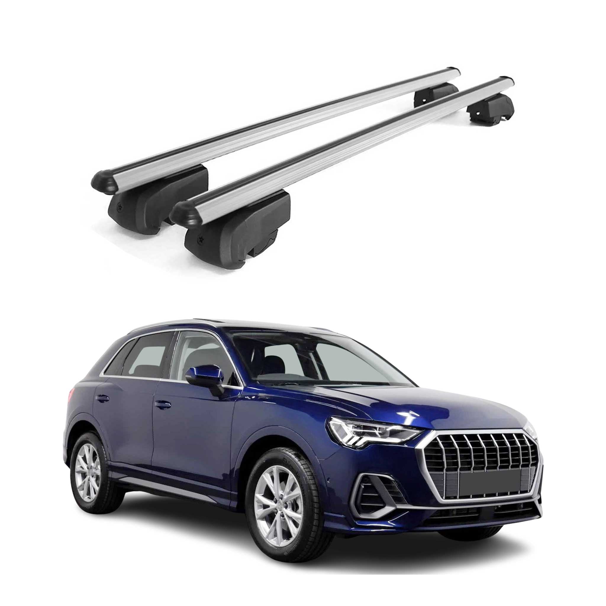 2019-2025 Audi Q3 2.gen Roof Rack Cross Bars Silver - Walmart.com