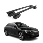 Lockable Roof Rack Cross Bars Luggage Carrier for Audi e-tron 2019-2024 Black