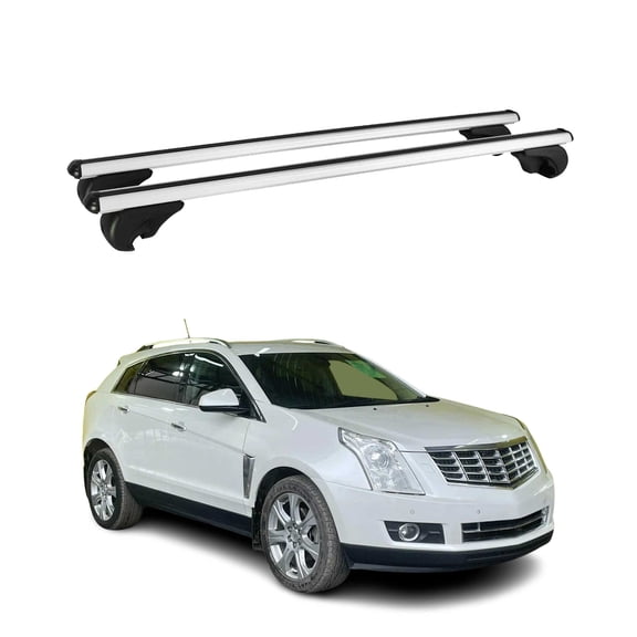 For 2004-2016 Cadillac SRX Lockable Roof Rack Cross Bars Luggage Carrier Gray