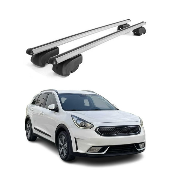 Lockable Roof Rack Cross Bars Luggage Carrier for Kia Niro 2017-2022 Gray 2Pcs