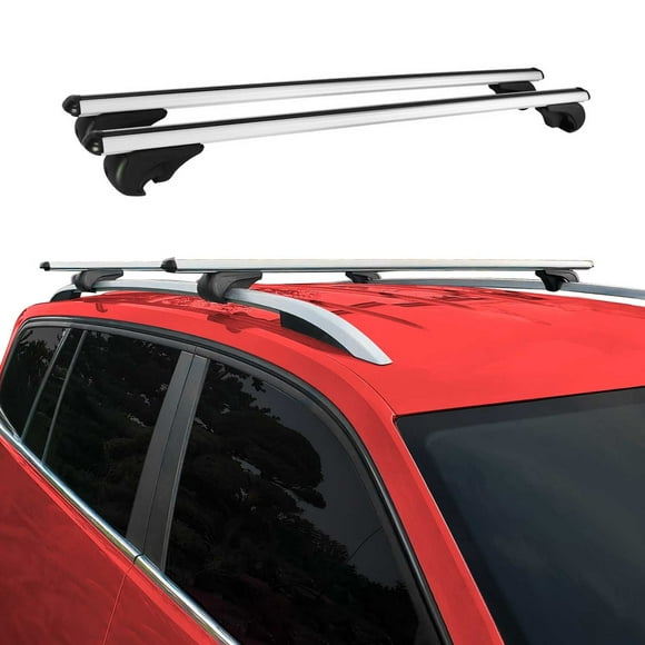 Lockable Roof Rack Cross Bars Luggage Carrier for Mazda CX-5 2013-2016 Gray 2Pcs
